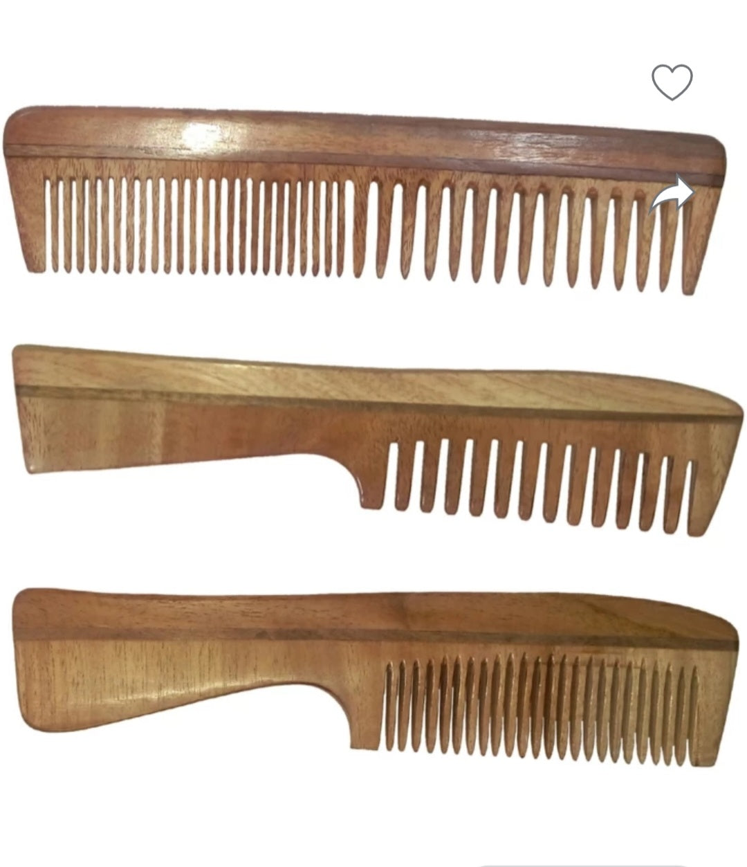 Neem Wood Comb - Combo Set of 3