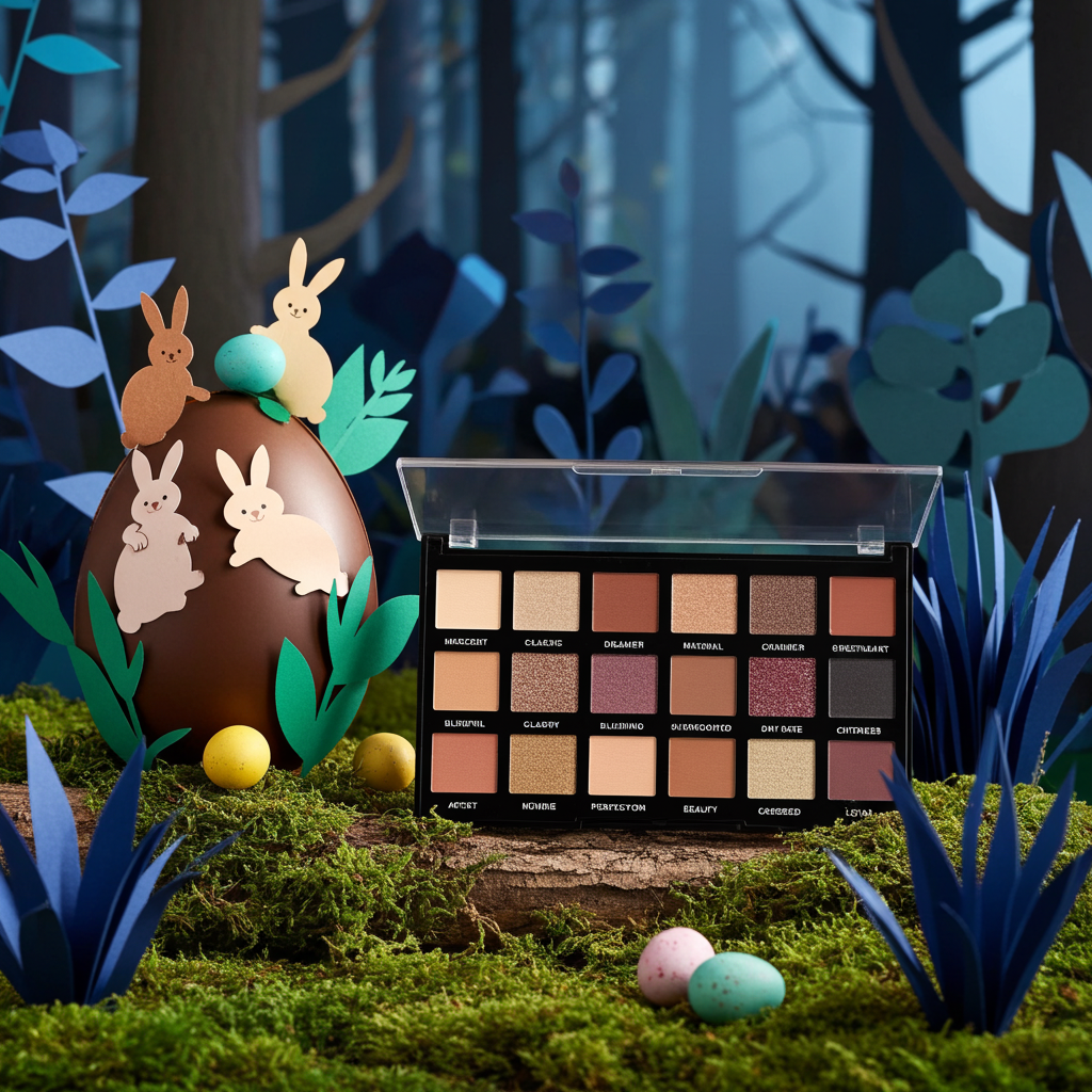 18 Shade Eyeshadow Palette - Nude & Glitter