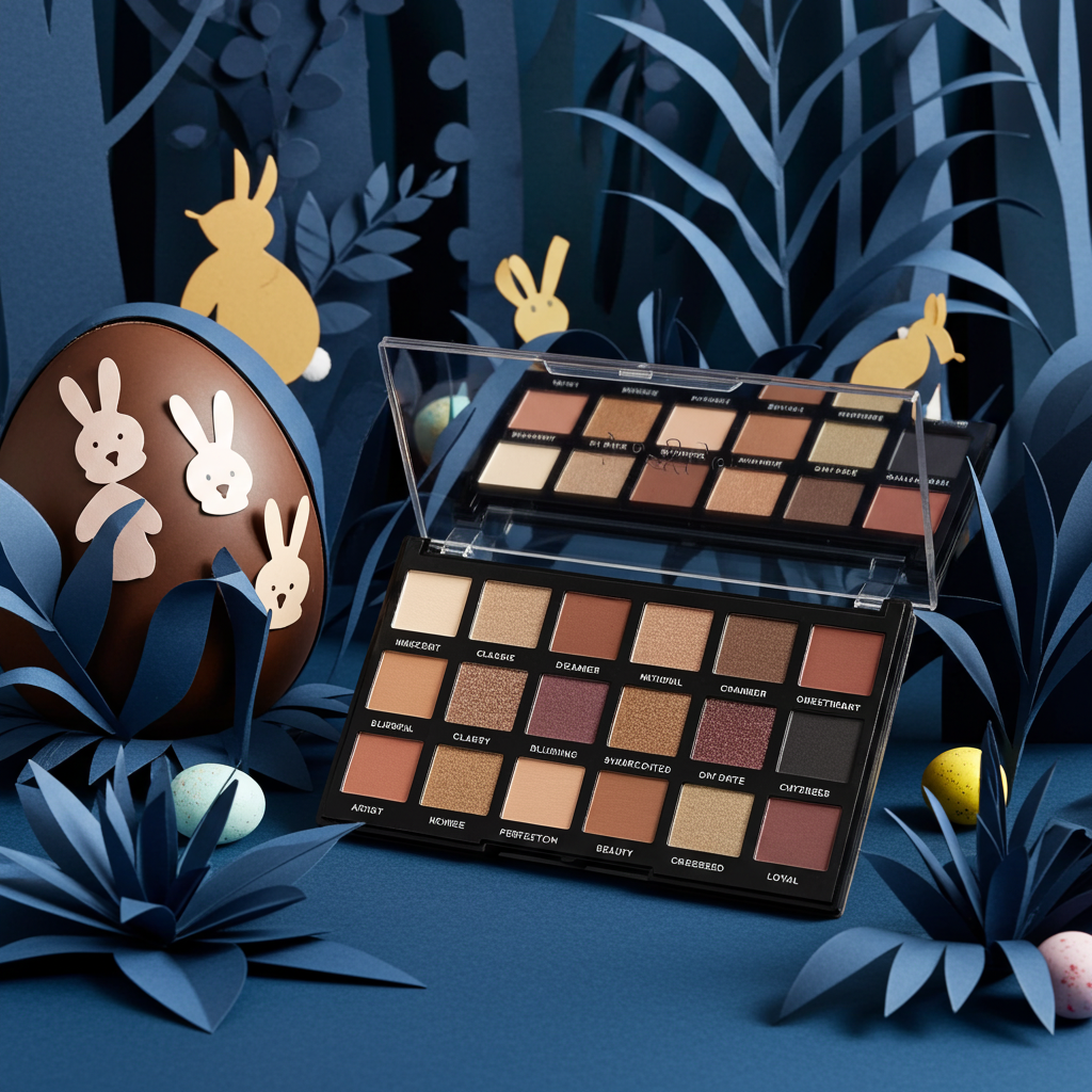 18 Shade Eyeshadow Palette - Nude & Glitter